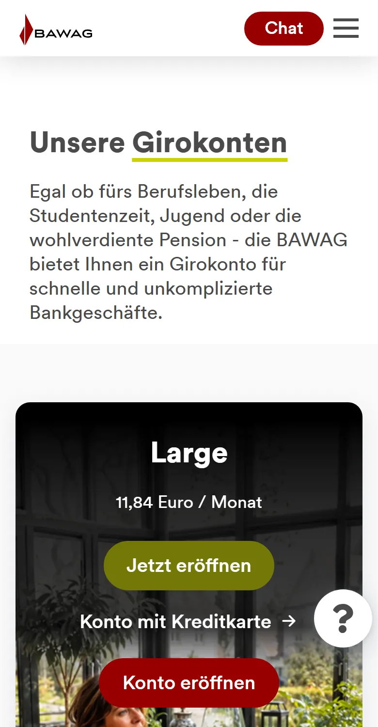 BAWAG Girokonten am Handy: Übersicht mit der KontoBox Large