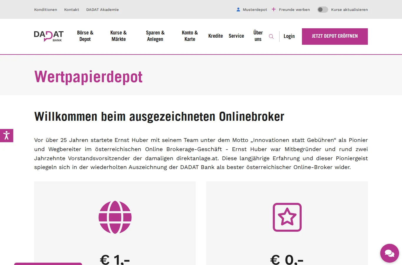 DADAT Wertpapierdepot