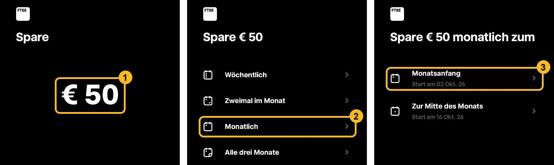 Trade Republic Sparplan einrichten: Betrag, Intervall und Ausführungstag