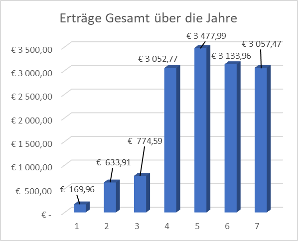 Meine passiven Einnahmen pro Jahr und die Entwicklung seit 2018