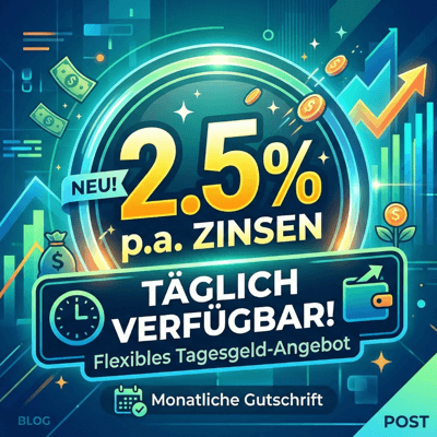 Scalable Capital Tagesgeldkonto 2,50 % Zinsen